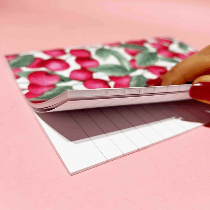 Recycled Paper Notebook - Cherry