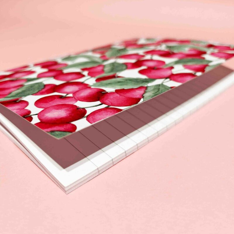 Recycled Paper Notebook - Cherry